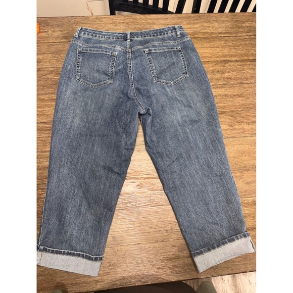 Style & Co DENIM Capri Jeans Women's Size 16 Blue Cuffed Cropped Jeans - Picture 5 of 6